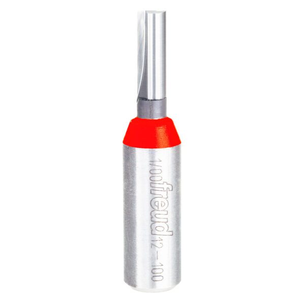 Freud 12-100, 1/4" x 3/4" Double Flute Straight Bits, 1/2" Shank