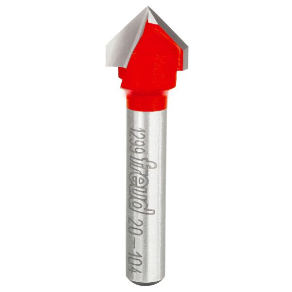 Freud 20-104, 1/2" x 7/16" "V" Grooving Bits, 1/4" Shank