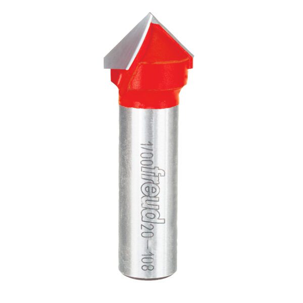 Freud 20-108, 3/4" x 1/2" "V" Grooving Bits, 1/2" Shank
