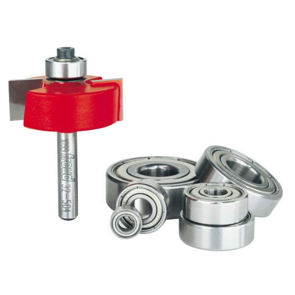 Freud 32-504, 1-3/8" x 1/2" Rabbeting Bits with Bearing Set, 1/4" Shank