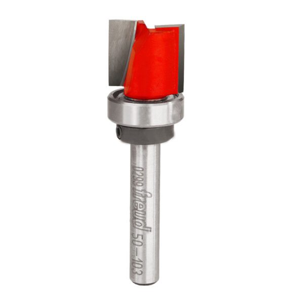 Freud 50-103, 5/8" x 9/16" Top Bearing Flush Trim Bit, 1/4" Shank