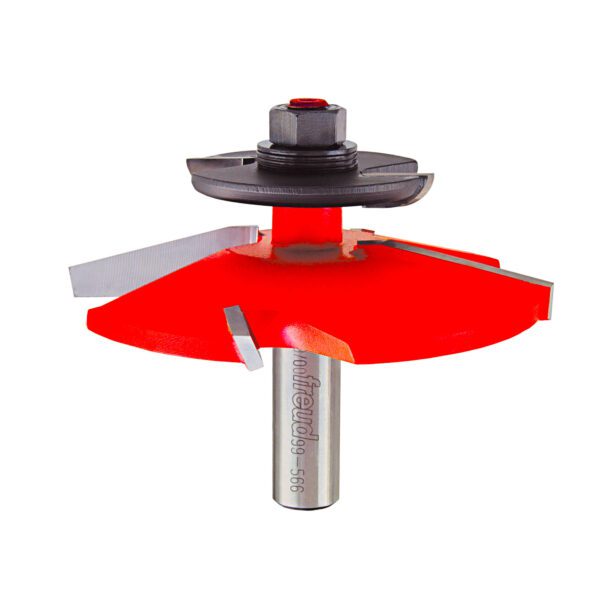 Freud 99-566, 3-1/2" x 1" Quadra-Cut Raised Panel Bits w/ Backcutters, 1/2" Shank