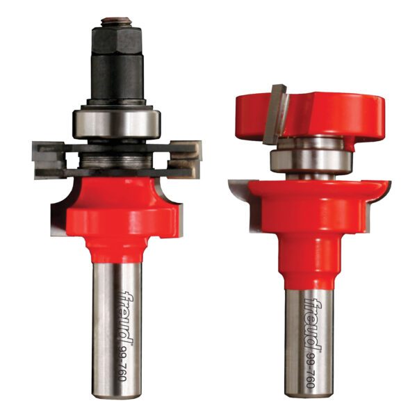 Freud 99-760, 1-11/16" Qtr Round Rail & Stile Bit Set, 7/32" Radius, 1/2" Shank