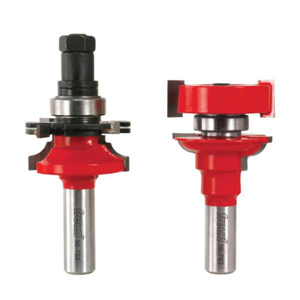 Freud 99-763, 1-11/16" Round Over Bead Rail & Stile Bit Set, 9/32" Radius, 1/2" Shank