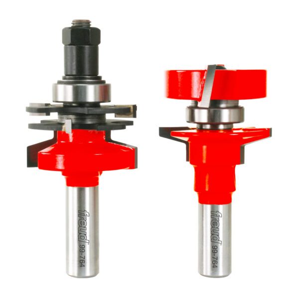 Freud 99-764, 1-11/16" Bevel Rail & Stile Bit Set, 1/2" Shank